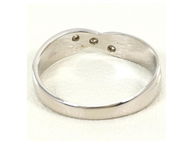 Autre Marque Platinring mit Diamant - Ansicht 3