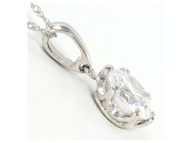 Autre Marque Collana in platino con zircone - vista 2