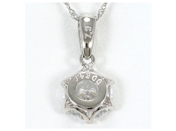 Autre Marque Collana in platino con zircone - vista 3
