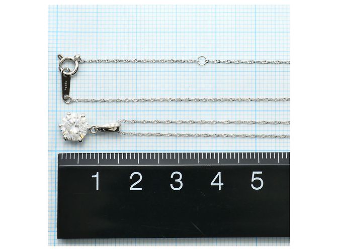Autre Marque Collana in platino con zircone - vista 4
