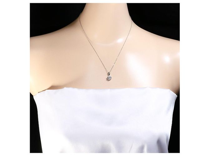 Autre Marque Collana in platino con zircone - vista 5