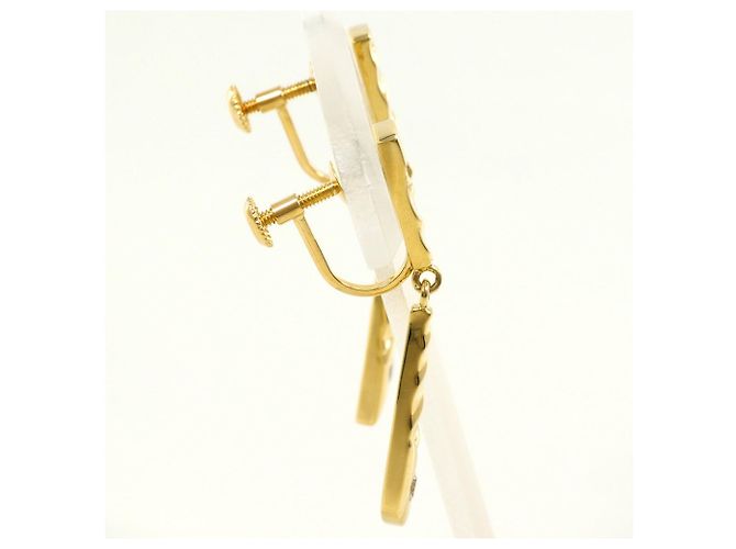 Autre Marque Orecchini a clip in oro giallo 18K con diamanti D'oro - vista 3