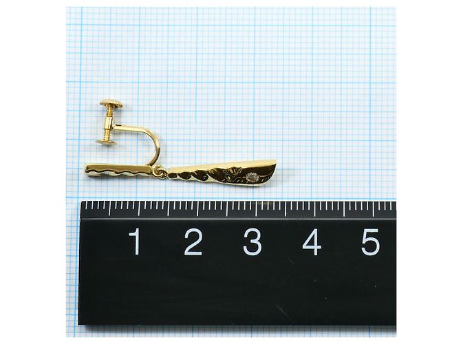 Autre Marque Orecchini a clip in oro giallo 18K con diamanti D'oro - vista 5
