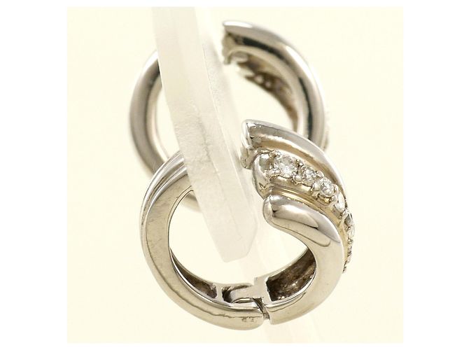 Autre Marque Orecchini a clip in oro bianco 18K e diamanti D'oro - vista 3