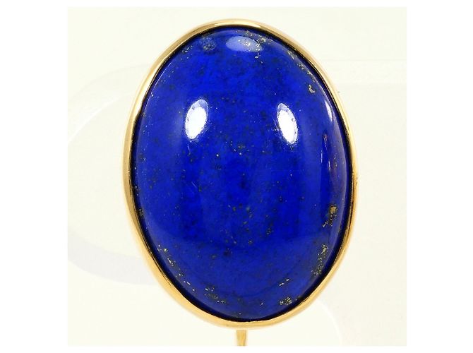 Autre Marque Orecchini a clip in oro giallo 18K con lapislazzuli D'oro - vista 2