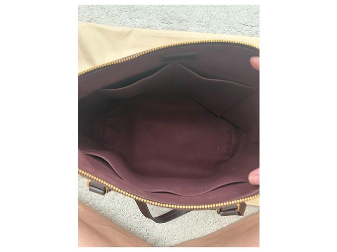 Louis Vuitton Iena PM Borsa Tote Damier Ebene Marrone - vista 10