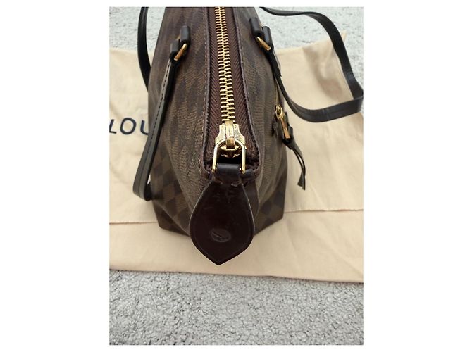 Louis Vuitton Iena PM Borsa Tote Damier Ebene Marrone - vista 11