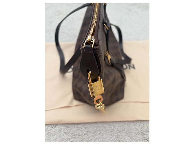 Louis Vuitton Iena PM Borsa Tote Damier Ebene Marrone - vista 12