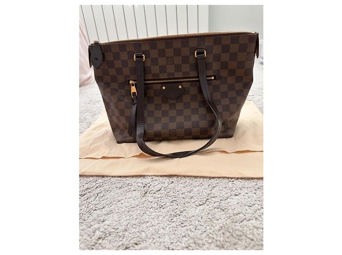 Louis Vuitton Iena PM Borsa Tote Damier Ebene Marrone - vista 3