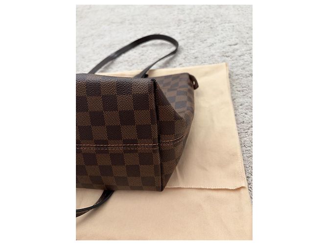 Louis Vuitton Iena PM Borsa Tote Damier Ebene Marrone - vista 5