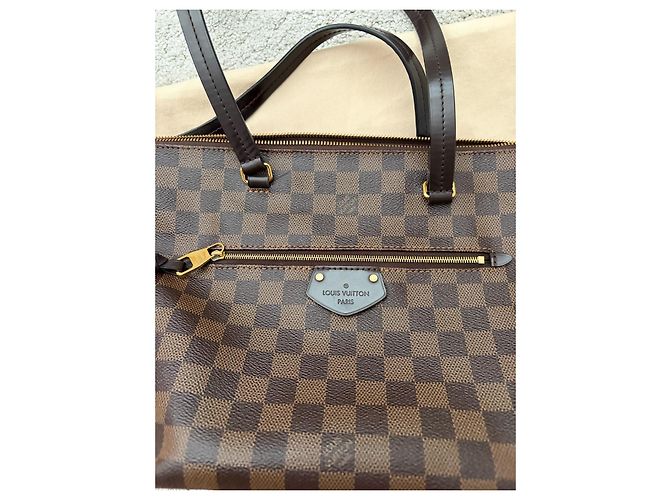 Louis Vuitton Iena PM Borsa Tote Damier Ebene Marrone - vista 9