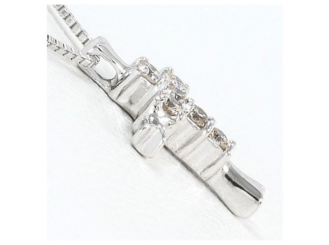 Autre Marque Collar de oro blanco de 18K con diamante Dorado - vista 2