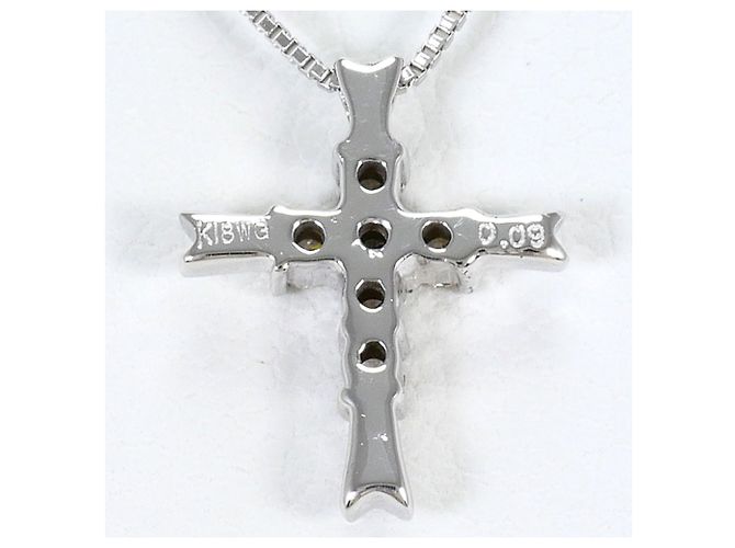 Autre Marque Collar de oro blanco de 18K con diamante Dorado - vista 3