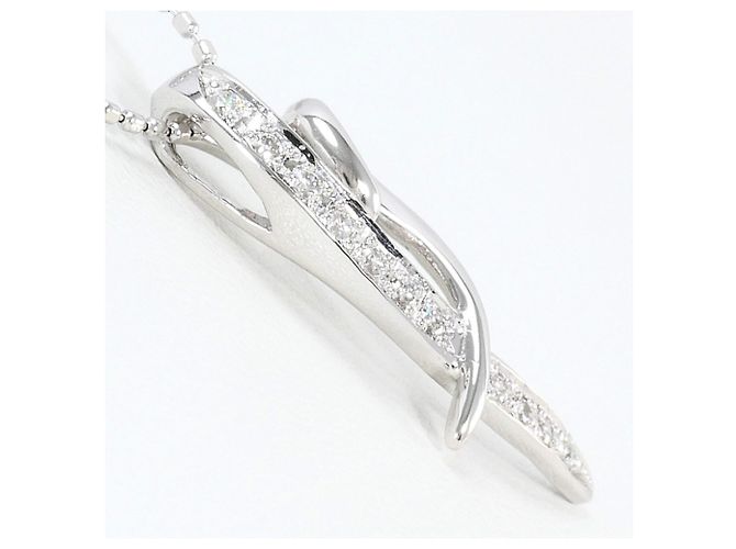 Autre Marque 18K Weißgoldkette mit Diamant Golden - Ansicht 2