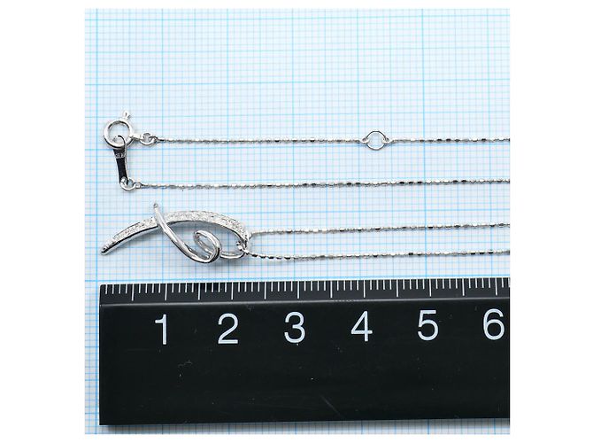 Autre Marque 18K Weißgoldkette mit Diamant Golden - Ansicht 4