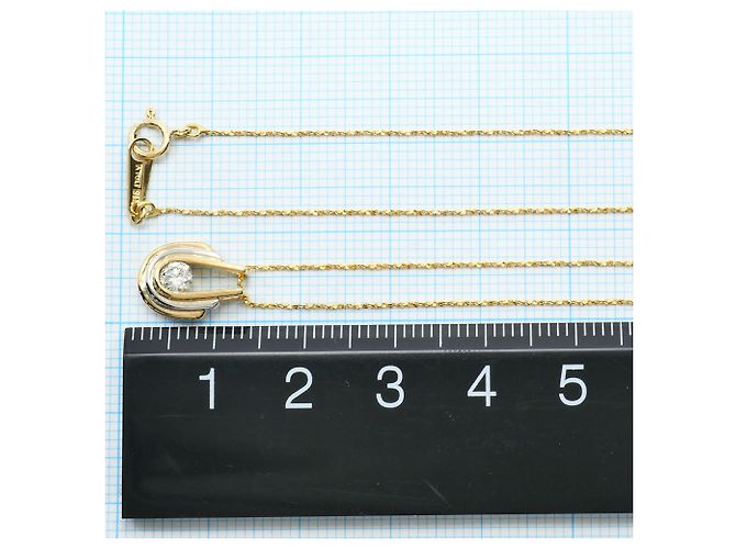 Autre Marque Collana in platino PT900 e oro giallo 18K con diamante D'oro - vista 4