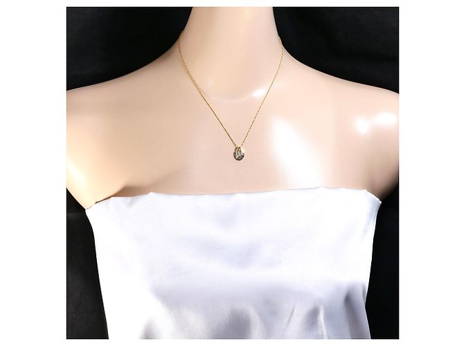 Autre Marque Collana in platino PT900 e oro giallo 18K con diamante D'oro - vista 5