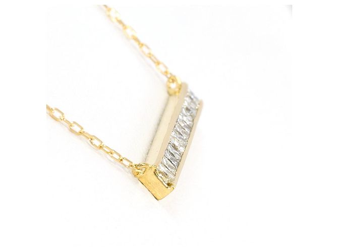 Autre Marque Elegante collana in oro giallo 18K con diamante D'oro - vista 2