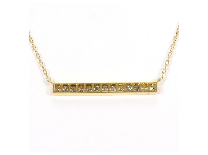 Autre Marque Elegante collana in oro giallo 18K con diamante D'oro - vista 3