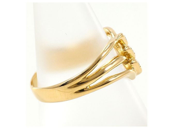 Autre Marque 18K Gelbgold-Ring mit Diamant Golden - Ansicht 2