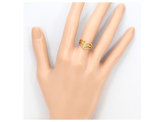 Autre Marque 18K Gelbgold-Ring mit Diamant Golden - Ansicht 6