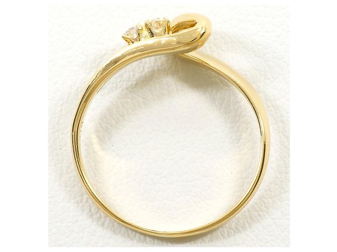 Autre Marque 18K Gelbgold- und Diamantring Golden - Ansicht 2
