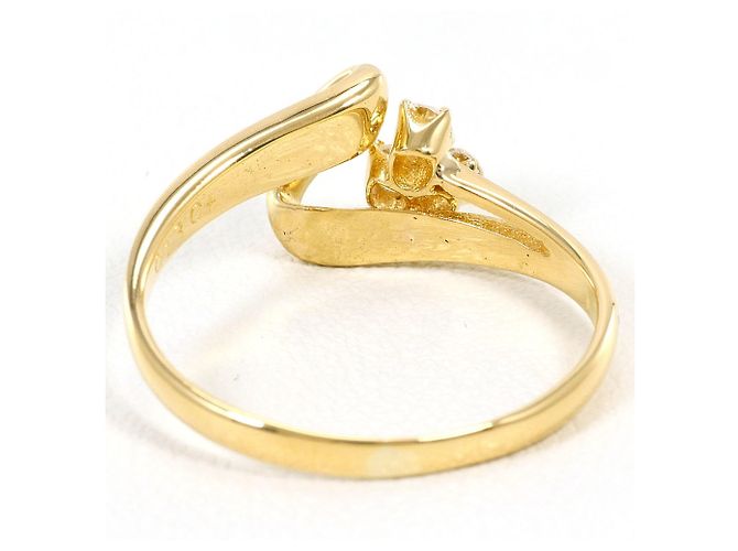 Autre Marque 18K Gelbgold- und Diamantring Golden - Ansicht 3