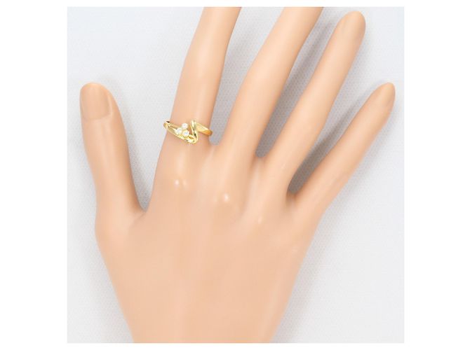 Autre Marque 18K Gelbgold- und Diamantring Golden - Ansicht 6