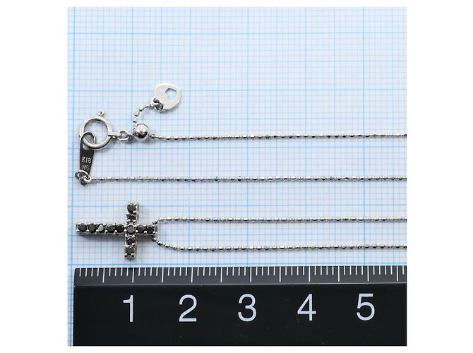 Autre Marque Collana in oro bianco 18K con diamante nero D'oro - vista 4
