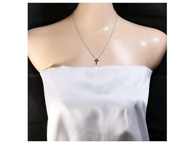 Autre Marque Collana in oro bianco 18K con diamante nero D'oro - vista 5