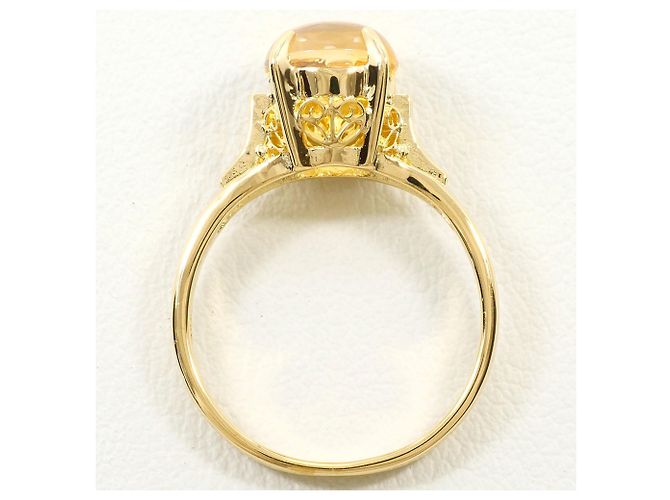 Autre Marque 18K Gelbgold-Ring mit Opal Golden - Ansicht 3
