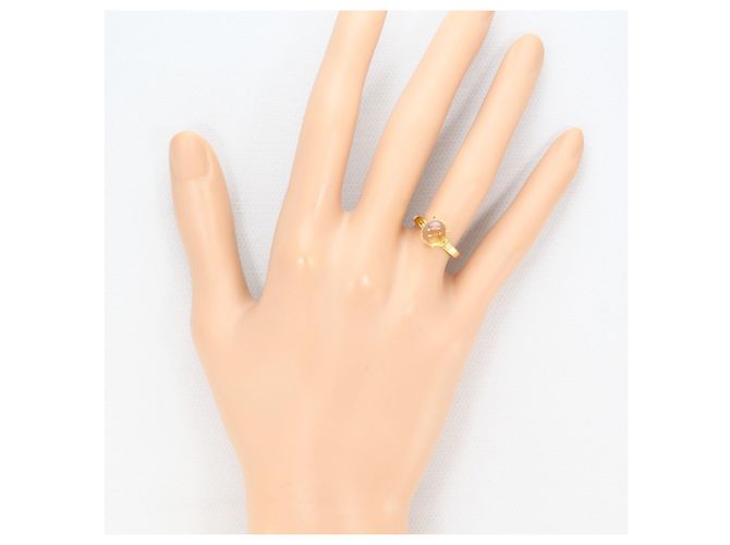 Autre Marque 18K Gelbgold-Ring mit Opal Golden - Ansicht 6