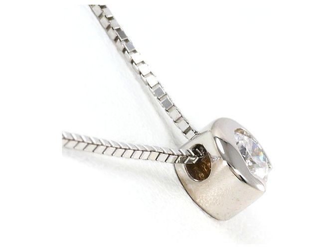 Autre Marque 14K Weißgoldkette mit Diamant Golden - Ansicht 2