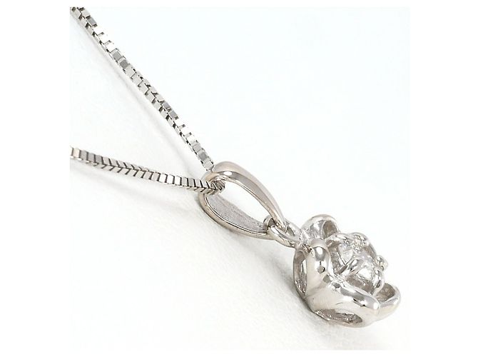 Autre Marque 14K Weißgoldkette mit Diamant Golden - Ansicht 2