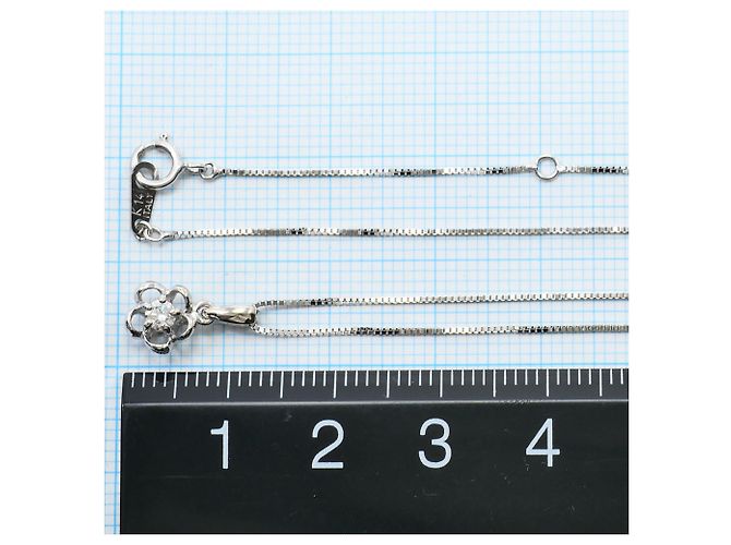 Autre Marque 14K Weißgoldkette mit Diamant Golden - Ansicht 4