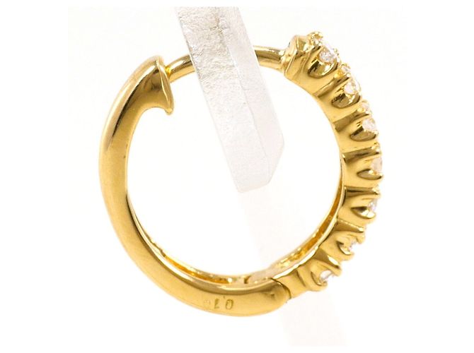 Autre Marque Orecchini a cerchio in oro giallo 18K e diamanti D'oro - vista 2