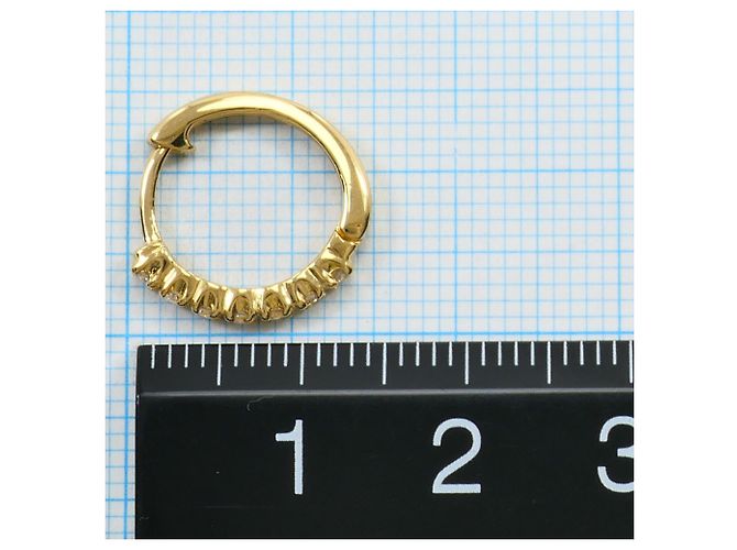 Autre Marque Orecchini a cerchio in oro giallo 18K e diamanti D'oro - vista 3
