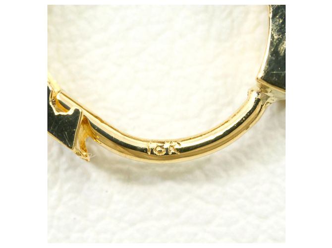 Autre Marque Orecchini a cerchio in oro giallo 18K con zircone cubico D'oro - vista 5