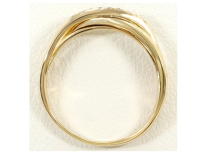 Autre Marque 10K Gelbgold-Ring mit Diamant Golden - Ansicht 2