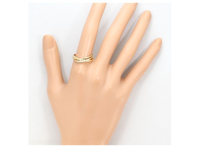 Autre Marque 10K Gelbgold-Ring mit Diamant Golden - Ansicht 5