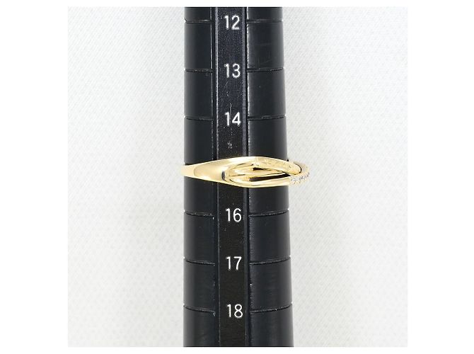 Autre Marque 10K Gelbgold-Ring mit Diamant Golden - Ansicht 6