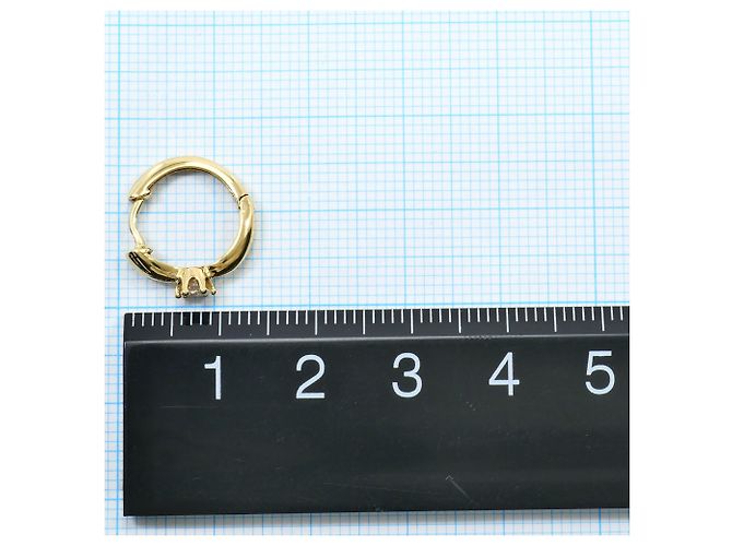 Autre Marque Orecchini a cerchio in oro giallo 18K con diamanti D'oro - vista 3