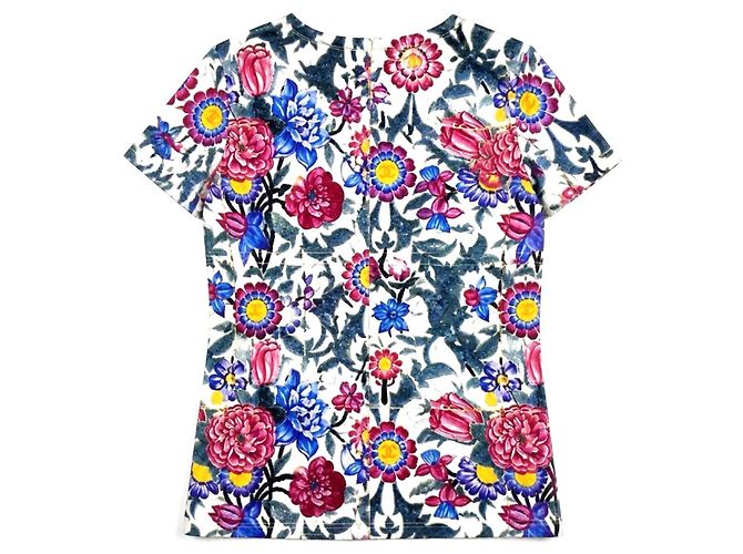 Chanel Blusa 15C Dubai Caleidoscópica FR 40 Rosa Blanco Azul Multicolor Verde Amarillo - vista 3