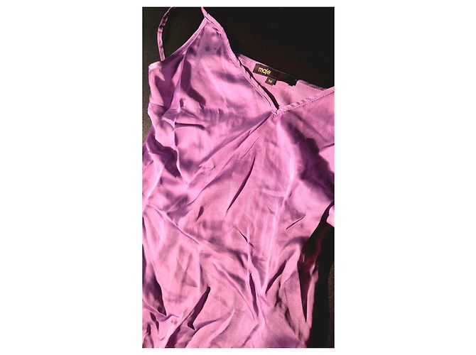 Maje Majorelle Maxikleid mit Volants - Violett Mehrfarben Lila - Ansicht 13
