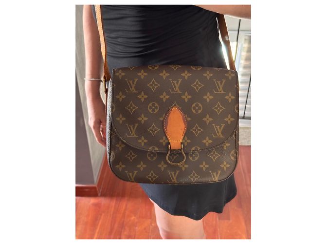 Louis Vuitton Borsa Saint Cloud GM Tela Monogram Marrone Monogramma - vista 17