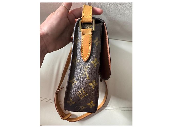 Louis Vuitton Borsa Saint Cloud GM Tela Monogram Marrone Monogramma - vista 4