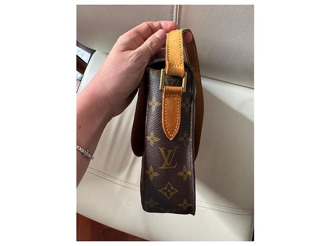 Louis Vuitton Borsa Saint Cloud GM Tela Monogram Marrone Monogramma - vista 5