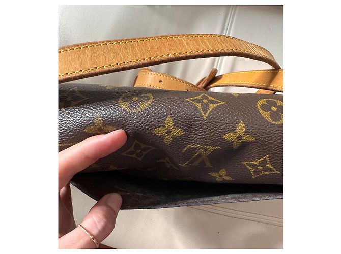 Louis Vuitton Borsa Saint Cloud GM Tela Monogram Marrone Monogramma - vista 6