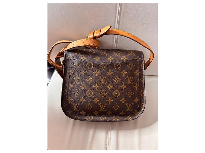 Louis Vuitton Borsa Saint Cloud GM Tela Monogram Marrone Monogramma - vista 7