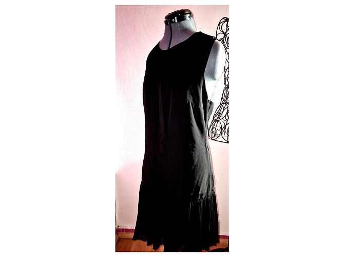 Sandro E15 Replay Kleid schwarz plissiert - Ansicht 12